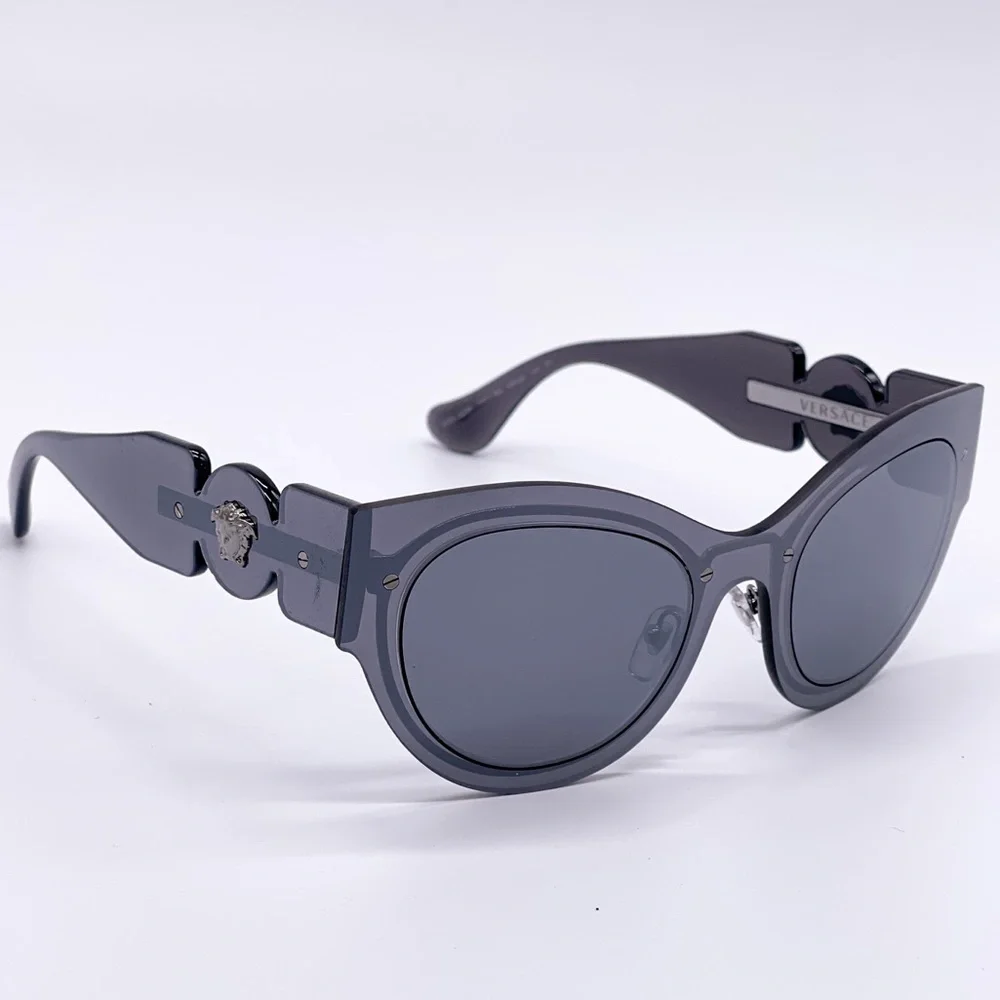 NEW VERSACE VE2234 1001/6G GREY CAT EYE SUNGLASSES VERSACE MOD 2234